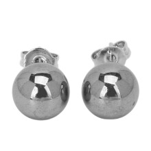 8mm Terahertz-Energestein Ohrstecker für Herren & Damen – 1 Paar