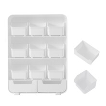 Mobile contenitore con cassetti multipli, organizer da scrivania con cassetti e scatola portaoggetti multistrato per cancelleria e cosmetici, unità