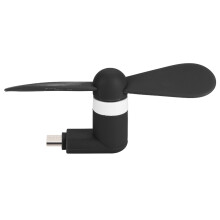 Tragbarer Mini-Handyventilator mit USB-C-Anschluss, geräuscharmer Motor, Sommer-Gadget für iPhone 15 Pro und Android, abnehmbare Flügel