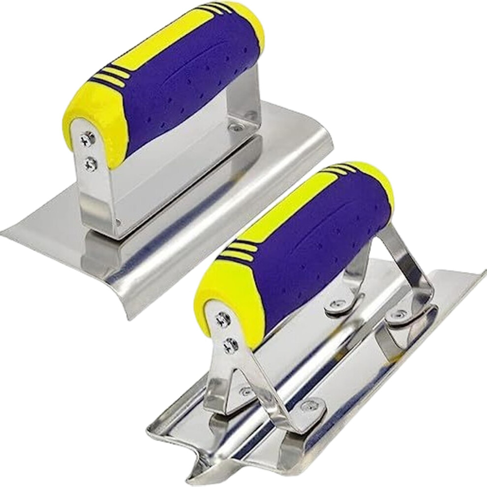 Concrete Edger And Curved Edger Set, Stainless Steel Cement Tools For Finishing. 9426802540277
