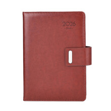 Carnet de calendrier hebdomadaire et mensuel 2026,-brun