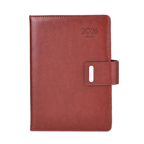 Carnet de calendrier hebdomadaire et mensuel 2026,-brun
