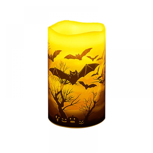 Κεριά που τρεμοπαίζουν χωρίς φλόγα για το Halloween, με πραγματική μπαταρία κεριού