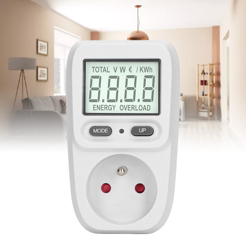 Digital Power Meter Socket 16A 3680W Lcd Energy Usage Monitor 5011371954613