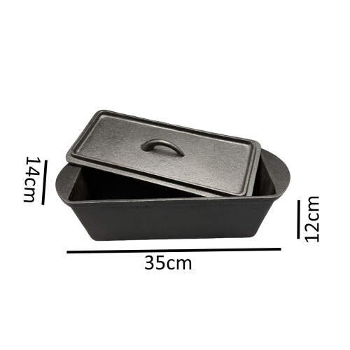 35x14x12cm Wrought Iron Rectangular Baking Extent For Bread And 2