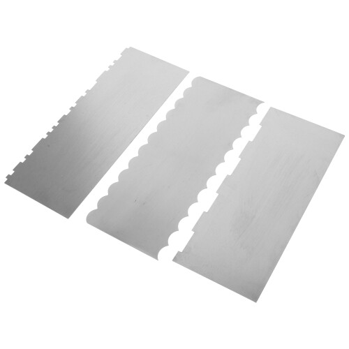 6Pièces Peignes Acier Pour Gâteaux Décoration Robuste Argent 2