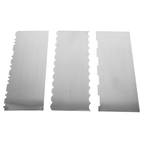 6Pièces Peignes Acier Pour Gâteaux Décoration Robuste Argent 1