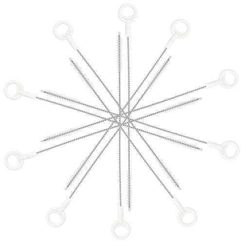 50Pièces Brosse Réutilisable Pour Pailles Bébé En Nylon Acier 2