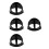 4Pièces Capot ABS Noir Vent Cover Entrée Protection Scooter 9