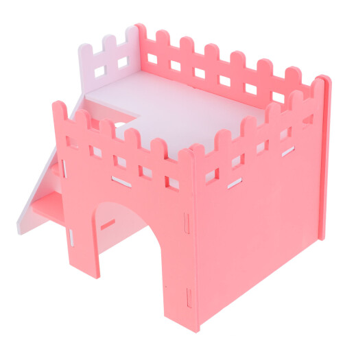 3Pièces Hamsters PVC Rose Refuge Confortable Sécurisé 1