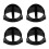 4Pièces Capot ABS Noir Vent Cover Entrée Protection Scooter 10