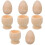 16Sets Rustic Wooden Egg Holders Beige DIY Craft Cup Set for Eggs 2