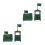 20Ensembles Accessoires Architecture Plastique Vert 6