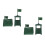 20Ensembles Accessoires Architecture Plastique Vert 5