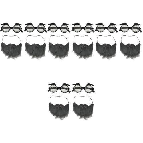 8Ensembles Ensemble Barbe Et Lunettes Accessoire Costume Party 2