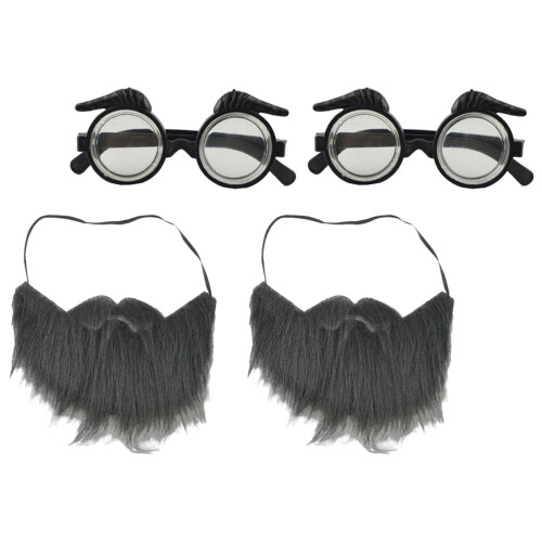 8Ensembles Ensemble Barbe Et Lunettes Accessoire Costume Party