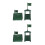 20Ensembles Accessoires Architecture Plastique Vert 3