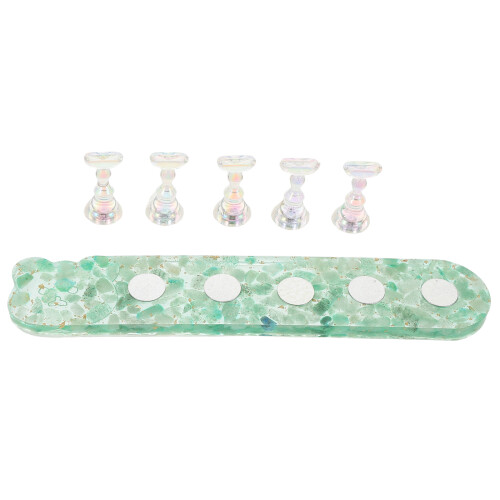 5Pièces Support Pratique Ongles Vert Multiusage Pour Nail Art 1