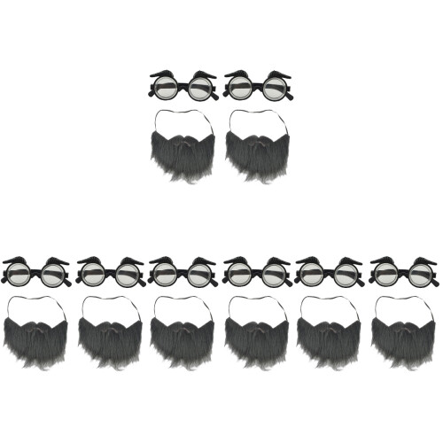 8Ensembles Ensemble Barbe Et Lunettes Accessoire Costume Party 1