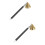2Pièces Outil Extincteur Manche Long Noir Design Chic Aluminium 9