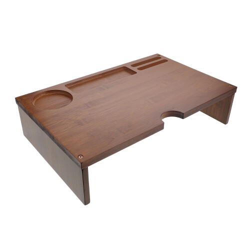 2Pièces Riser Écran Bois Café Confort Visuel Et Posture Améliorée 1
