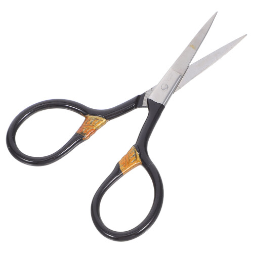 3Pièces Mini Ciseaux Métal Noir Pour Sourcils Nez 2