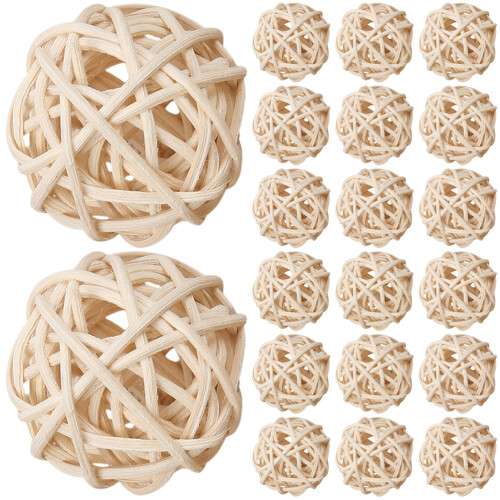 100Pièces Boules Rotin Khaki Diffuseur Pour Décor Artisanat 2