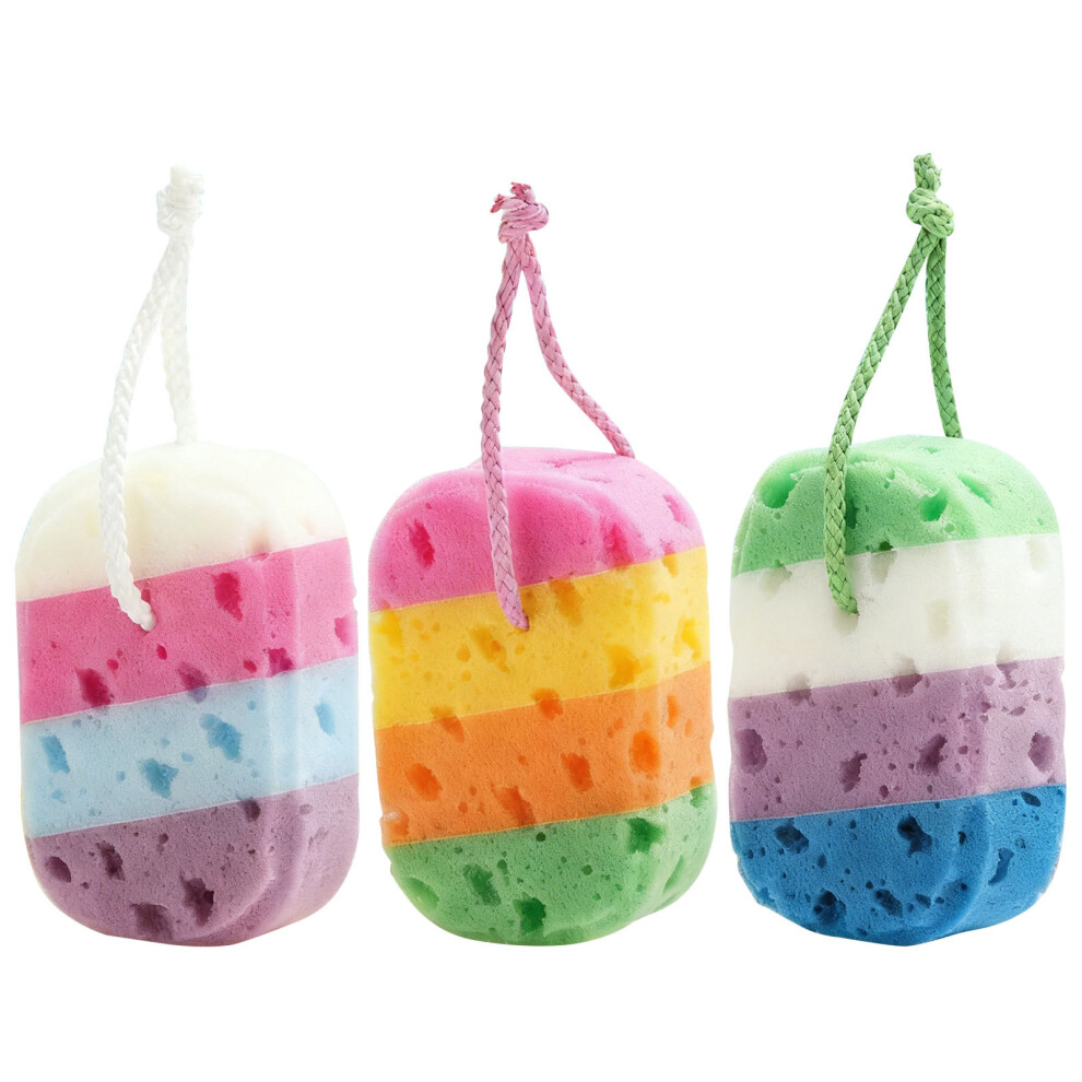 Aboofan 8Pcs Soft Foam Bath Sponges For Kids Shower Mesh Body Scrubber Kit