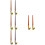 8Pièces Porte-Plume Oblique Multi Bois Et Fer Pour Étudiants 8