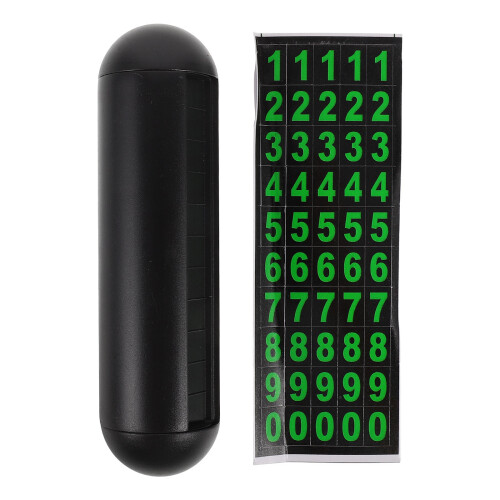 5Pcs ABS Temporary Car Parking Cards with Reusable Adhesive Black