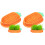 4Pièces Bac À À Chat Portable PP Orange Style Carotte 2