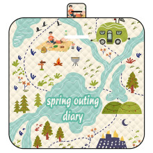 Extra Large Family Portable Picnic Blankets, Foldable Waterproof Sandproof, with Tote, for Camping Beach Travel Hiking Grass(Color 25,150 * 200cm)