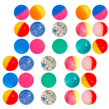 120Pièces Balles Élastiques Assortis Jouets Ludiques Enfants