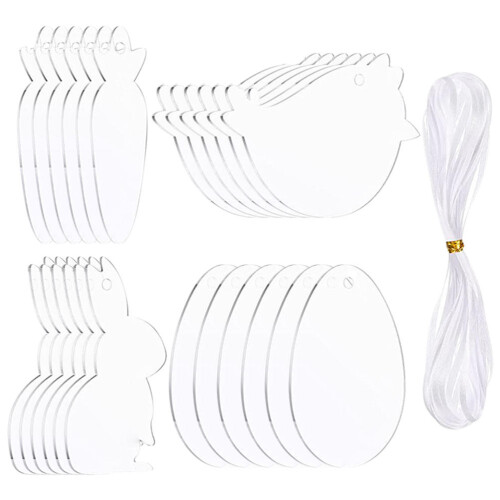 96St Paashanger Set Transparant DIY Knutsel Accessoires 1