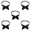 5St Donkerblauwe Polyester Strikdas Cosplay En 7