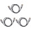 3Pièces Câble Extension Cuivre PVC Stable Pour Ordinateur 4