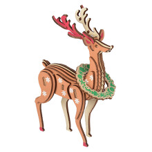 4St Kerst DIY Rendier 3D Kinderen Xmas Decoratie