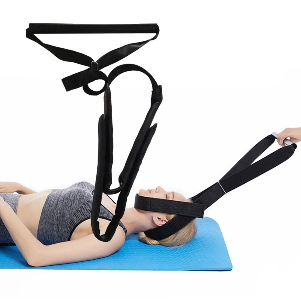 Spine Chiropractic Decompression Traction Tool(2Ft),Neck Stretcher Strap,Neck Cervical Traction Device,Traction Belt Physical Therapy(A)