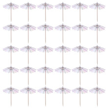 50St Kleurrijke Cocktail Picks Met Fluorescerende Parasol