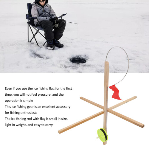 3er Set Eisschwimmer-Flags Winter Outdoor River Tip Up Flags Pine ABS Stahl 1