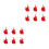 12St Creatieve Rood Plastic Mini Bouwset Met Educatieve Modellen 4