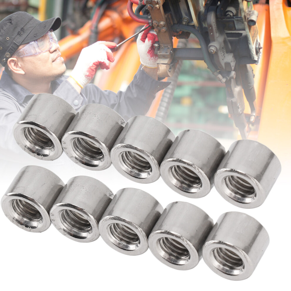 M6 Female Coupling Nut 50Pcs Stainless Steel For Home Use & Maintenance Work 8731371955065