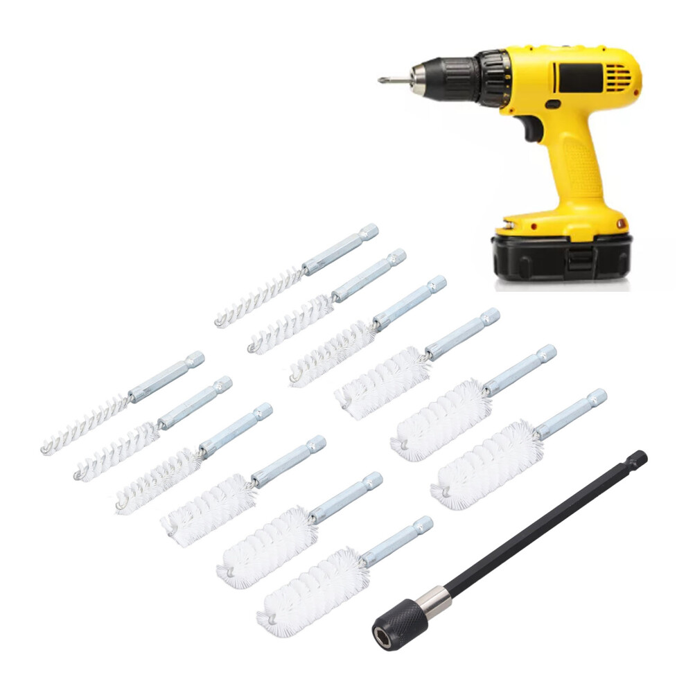 13-Piece Bore Brush Set 8Mm-19Mm Drill Cleaning Brushes With 15Cm Extension 5091371955353