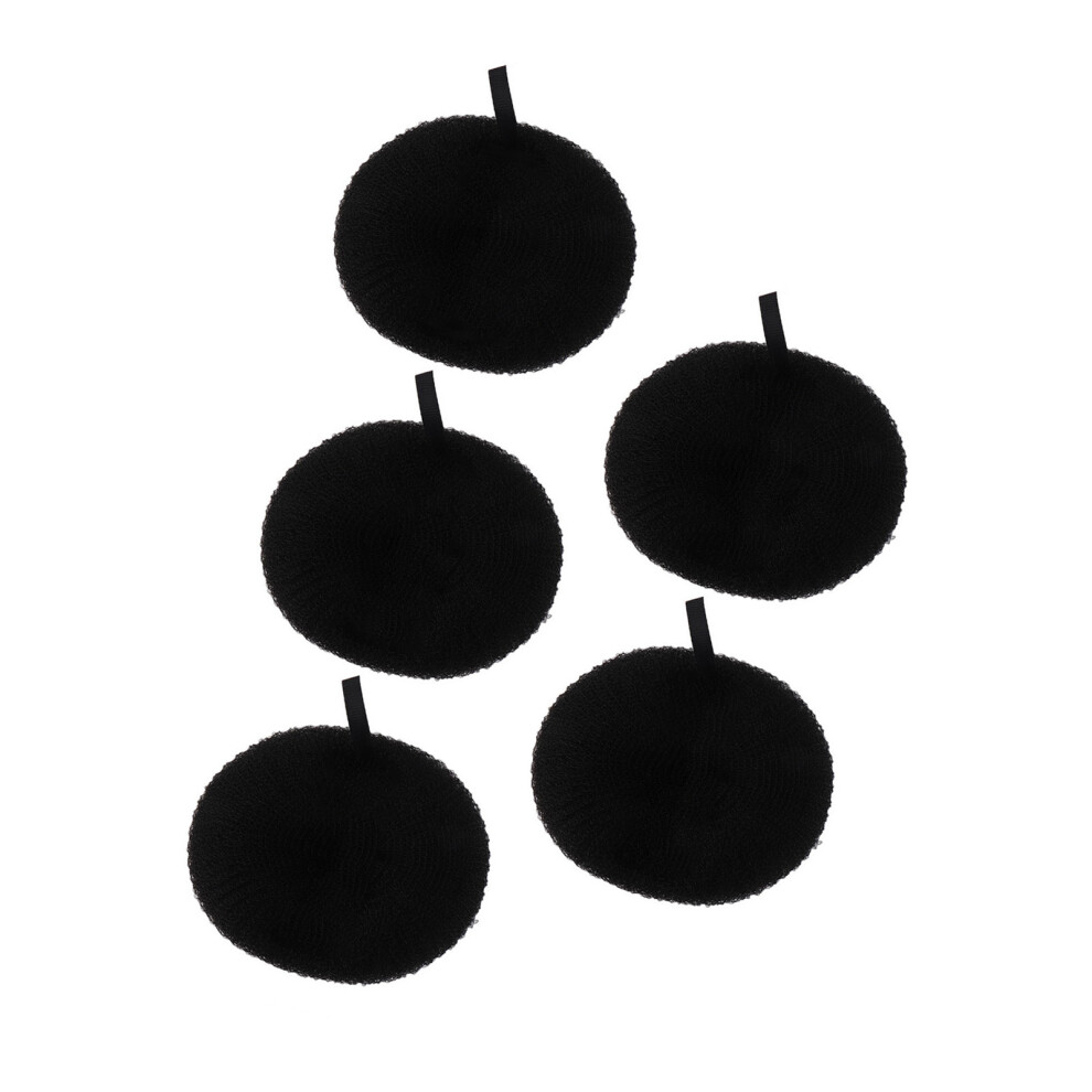 Black Dense Foam Loofah Sponges - 5Pc Body Scrubbers For Relaxation