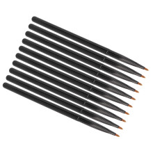 10 Stück Professionelles Weiches Lippenkonturenpinsel-Set Tragbares Make-up-Werkzeug Schwarz