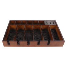 Organisateur de tondeuse de salon de coiffure, support pour ciseaux électriques, rangement en bois à forte adhérence, plateau antidérapant pour