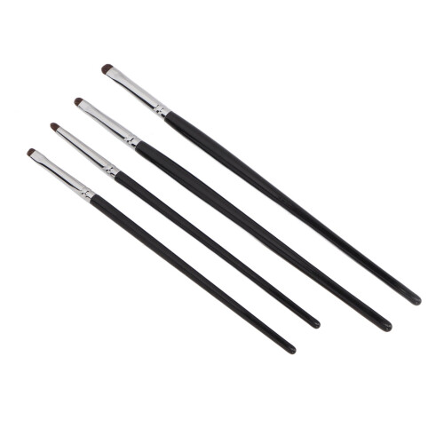4pcs Eye Shadow & Eyeline Brush Kit Soft Handle Comfortable Makeup Tools