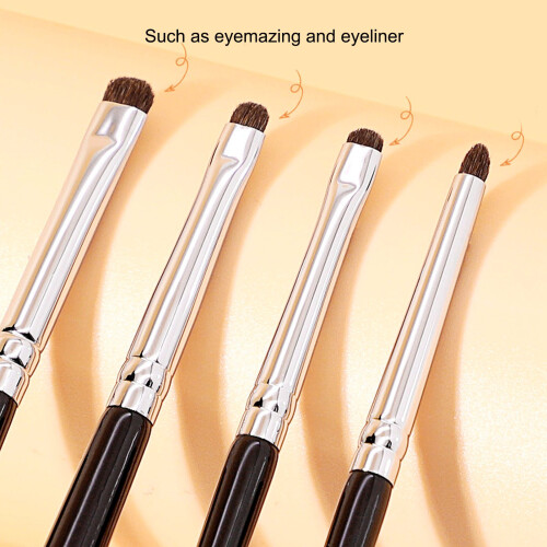 4pcs Eye Shadow & Eyeline Brush Kit Soft Handle Comfortable Makeup Tools 1