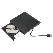Vysokorýchlostná prenosná USB napaľovačka diskov, vynikajúci výkon DVD čítačky pre Windows Mac Linux, ultra tenká (čierna)