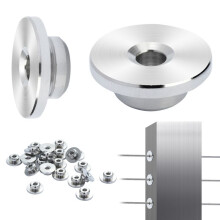 Kit di Parapetto a Cavi-Duoku-Set di 51-Coperchi Protettivi per Ruote 3,2 mm-Include Tensiometro e Terminali Invisibili Neri